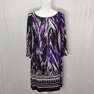 Purple Black White Black and Gray dress size 6